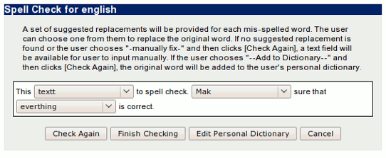 spellcheck screen